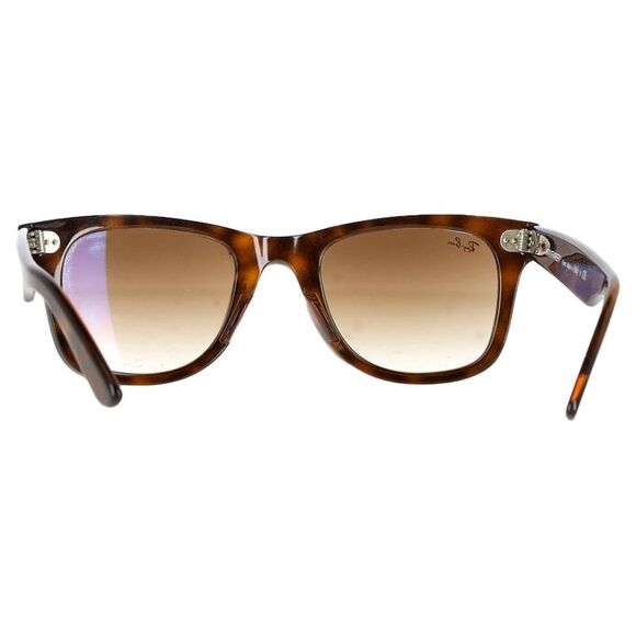 Ray Ban Original Wayfarer Sunglasses in Brown Acetate - Picture 3 of 4
